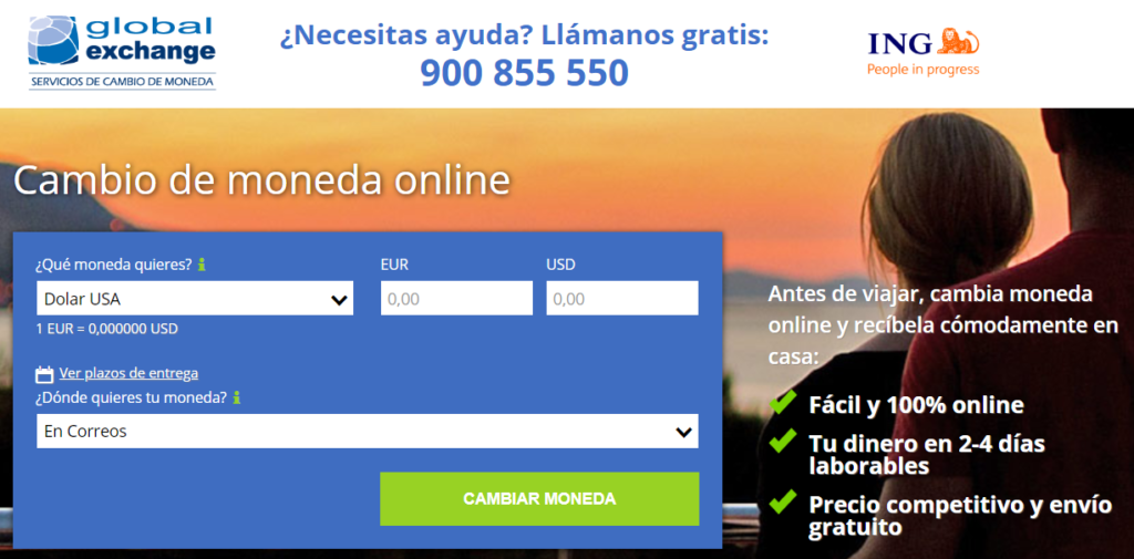 Cambio de moneda ING Global Exchange