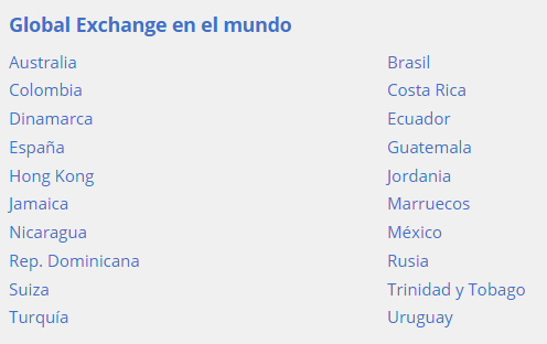 Global Exchange en el mundo