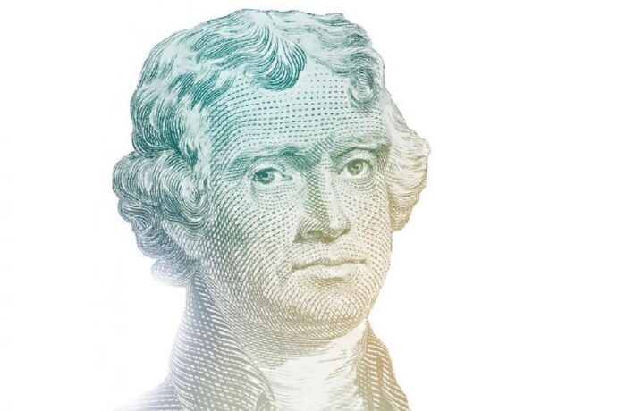 Retrato de Thomas Jefferson billete de dos dólares 2$ (fte: www.uscurrency.gov)